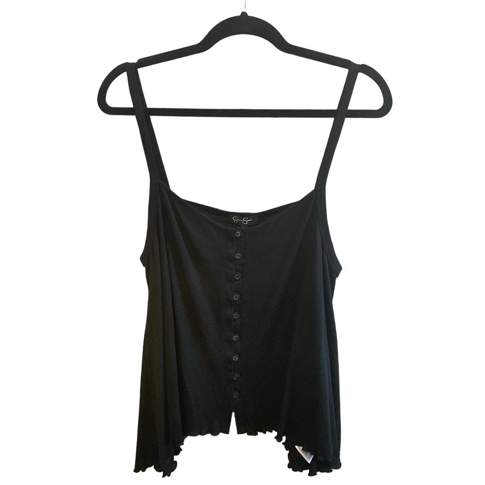 NWT JESSICA SIMPSON Gwen Tank in Black, size Medium - Picture 2 of 8